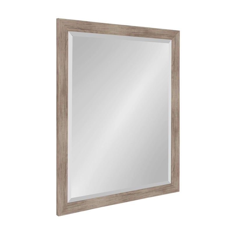 DesignOvation Beatrice Framed Decorative Rectangle Wall Mirror, 25x31, Rustic Brown - Image 2